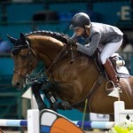 Merdith Michaels Beerbaum and Cantano on course at Del Mar.