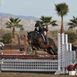 Alivia Hart and her pony Maybelline, on course at HITS.